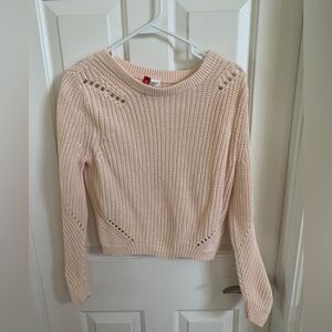 H&M Pale Pink Knit Sweater Size Small